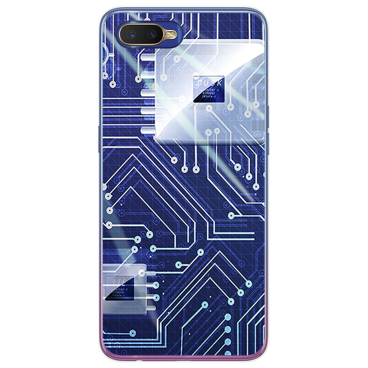 Funda Gel Tpu para Oppo RX17 Neo diseño Circuito Dibujos