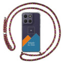 Personaliza tu Funda Colgante Transparente para Motorola Moto g17 / g17 Power 4G con Cordon Rosa / Dorado Dibujo Personalizada