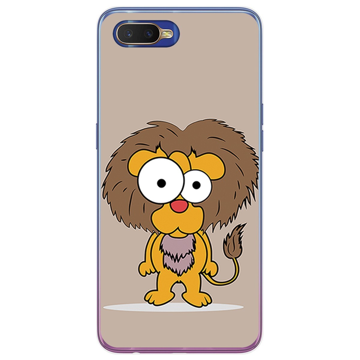 Funda Gel Tpu para Oppo RX17 Neo diseño Leon Dibujos