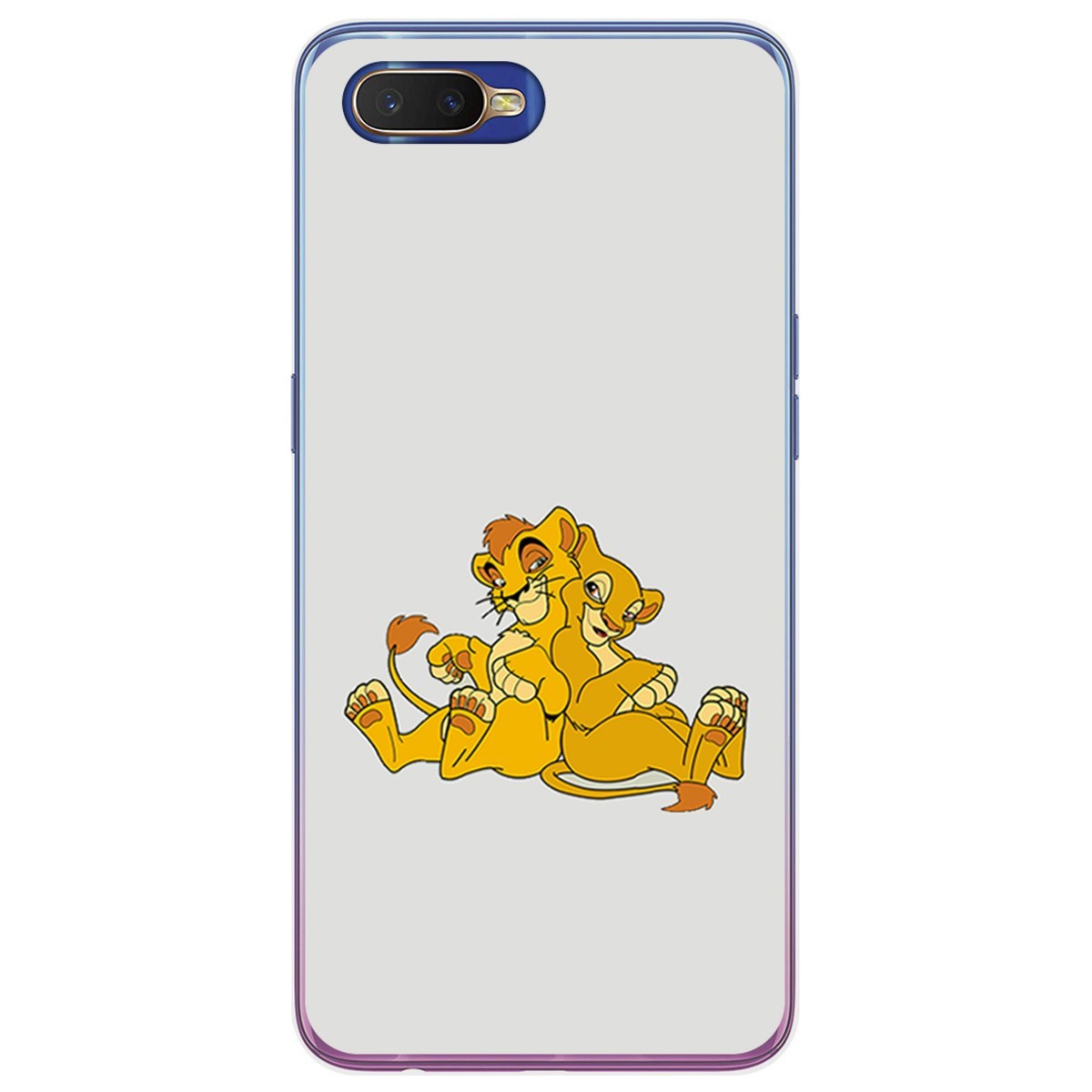 Funda Gel Tpu para Oppo RX17 Neo diseño Leones Dibujos