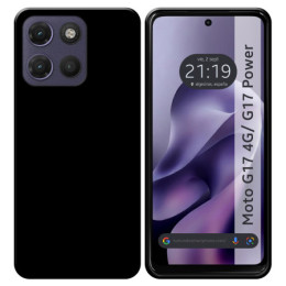Funda Silicona Gel TPU Negra para Motorola Moto g17 / g17...