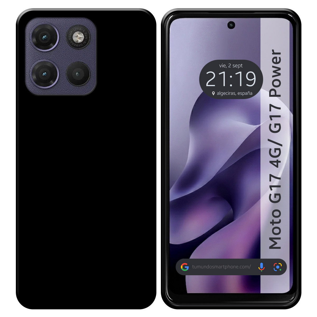 Funda Silicona Gel TPU Negra para Motorola Moto...