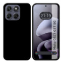 Funda Silicona Gel TPU Negra para Motorola Moto g67 / g77 5G