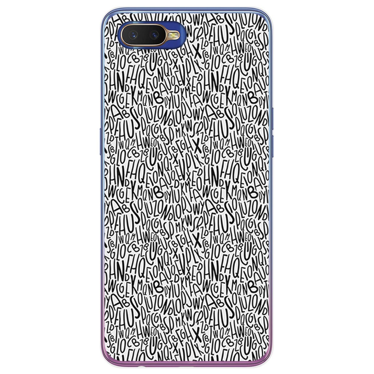 Funda Gel Tpu para Oppo RX17 Neo diseño Letras Dibujos
