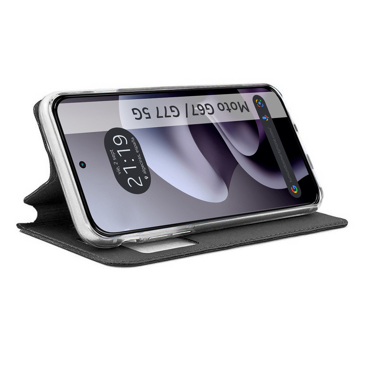 Funda Libro Soporte con Ventana para Motorola...