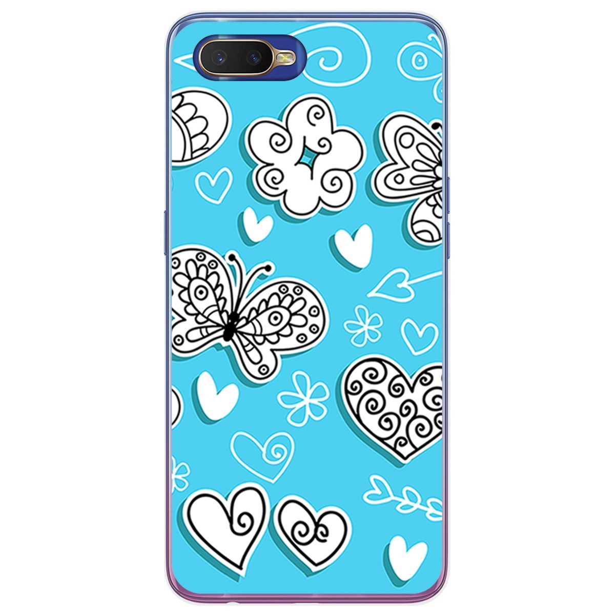 Funda Gel Tpu para Oppo RX17 Neo diseño Mariposas Dibujos