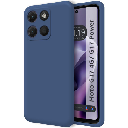 Funda Silicona Líquida Ultra Suave para Motorola Moto g17 / g17 Power 4G color Azul