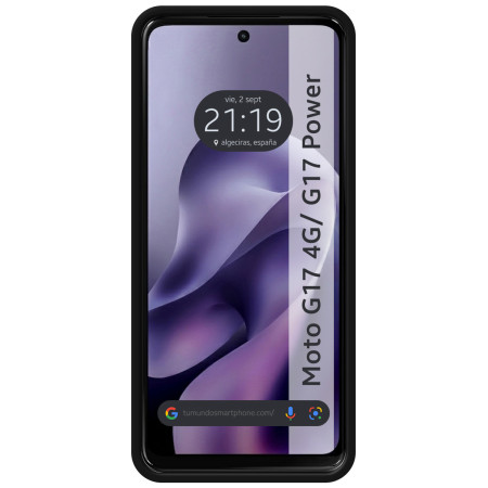 Funda Silicona Líquida Ultra Suave para Motorola Moto g17 / g17 Power 4G color Negra