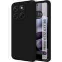 Funda Silicona Líquida Ultra Suave para Motorola Moto g67 / g77 5G color Negra