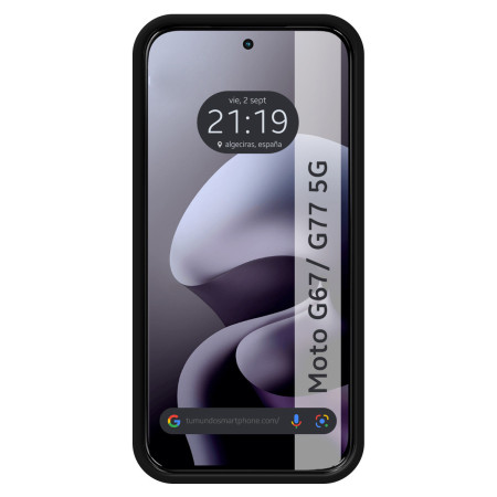 Funda Silicona Líquida Ultra Suave para Motorola Moto g67 / g77 5G color Negra
