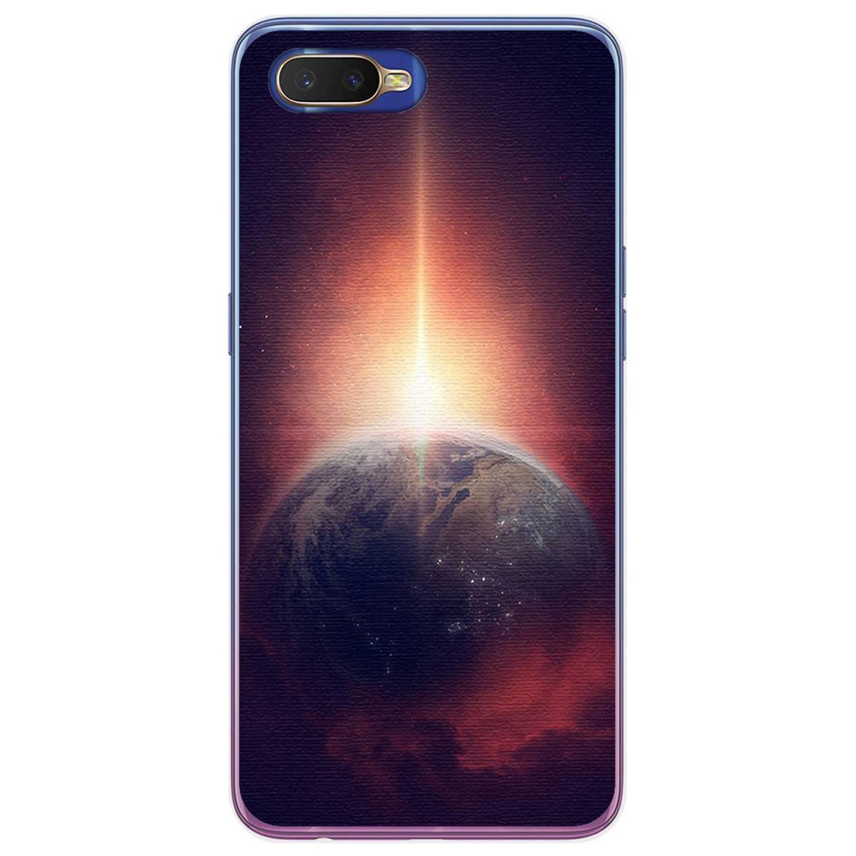 Funda Gel Tpu para Oppo RX17 Neo diseño Tierra Dibujos