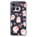 Funda Silicona Antigolpes para Motorola Moto g17 / g17 Power 4G diseño Cerdos Dibujos
