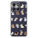 Funda Silicona Antigolpes para Motorola Moto g17 / g17 Power 4G diseño Perros Dibujos