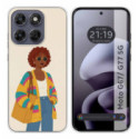 Funda Silicona para Motorola Moto g67 / g77 5G diseño Mujer 05 Dibujos