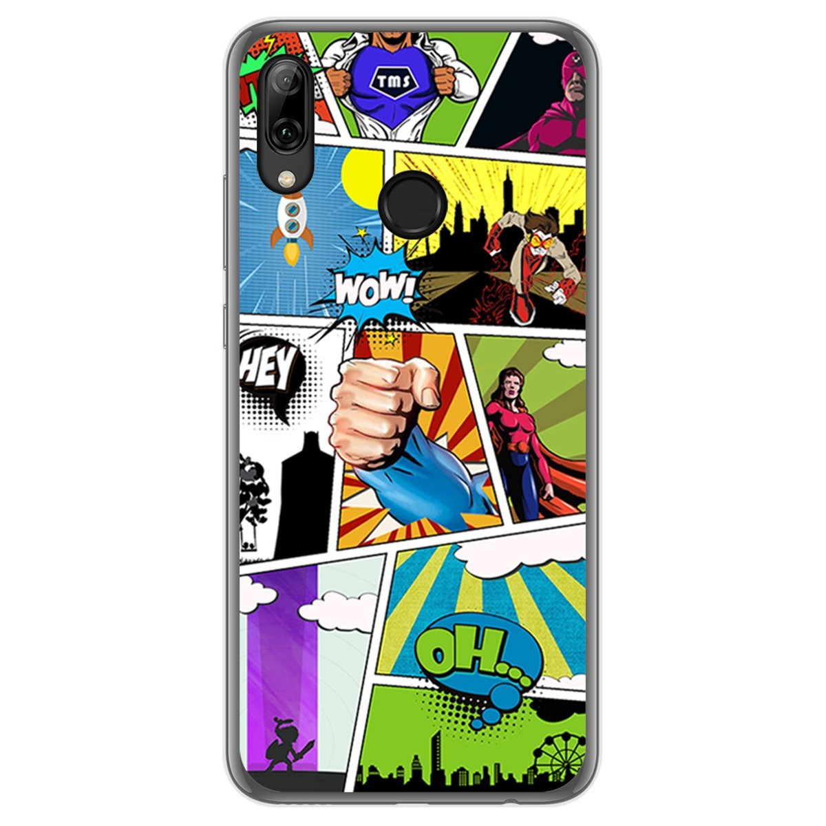 Funda Gel Tpu para Huawei P Smart 2019 / Honor 10 Lite diseño Comic Dibujos