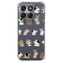 Funda Silicona Antigolpes para Motorola Moto g67 / g77 5G diseño Perros Dibujos