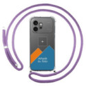 Personaliza tu Funda Colgante Transparente para Huawei Honor 600 5G con Cordon Morado Dibujo Personalizada