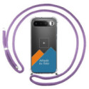 Personaliza tu Funda Colgante Transparente para Realme 16 5G con Cordon Morado Dibujo Personalizada