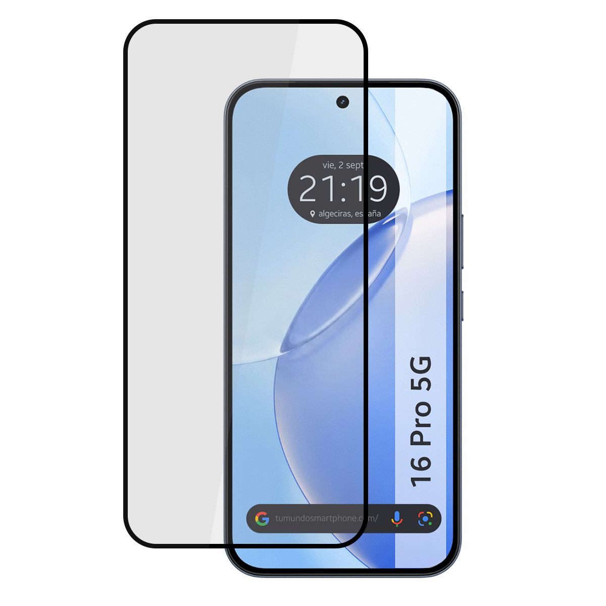 Protector Cristal Templado Completo 5D Full Glue Negro para Realme 16 Pro 5G Vidrio