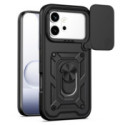 Funda Tough Armor con Anillo Giratorio Negra para Huawei Honor 600 5G