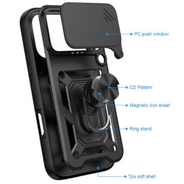 Funda Tough Armor con Anillo Giratorio Negra para Huawei... 2