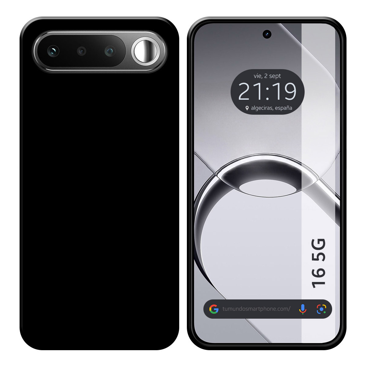 Funda Silicona Gel TPU Negra para Realme 16 5G