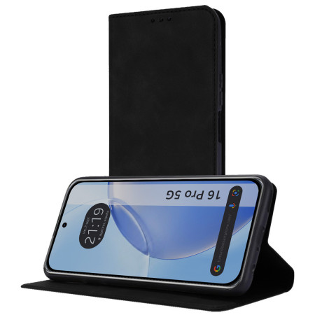 Funda Libro de Polipiel con tarjetero para Realme 16 Pro 5G color Negra
