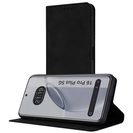 Funda Libro de Polipiel con tarjetero para Realme 16 Pro+ Plus 5G color Negra