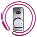 Funda Colgante Transparente para Realme 16 5G con Cordon Rosa Fucsia