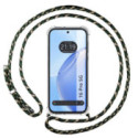 Funda Colgante Transparente para Realme 16 Pro 5G con Cordon Verde / Dorado