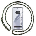 Funda Colgante Transparente para Realme 16 Pro+ Plus 5G con Cordon Verde / Dorado