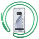 Funda Colgante Transparente para Realme 16 Pro+ Plus 5G con Cordon Verde Agua