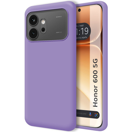 Funda Silicona Líquida Ultra Suave para Huawei Honor 600 5G color Morada