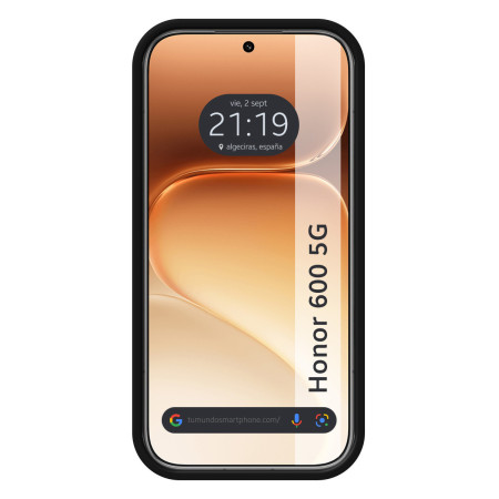 Funda Silicona Líquida Ultra Suave para Huawei Honor 600 5G color Negra