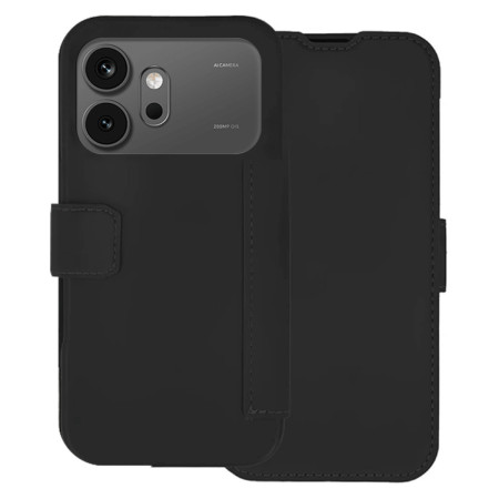 Funda Silicona Suave con Tapa para Huawei Honor 600 5G color Negra