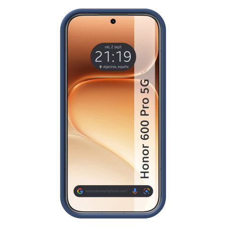 Funda Silicona Líquida Ultra Suave para Huawei Honor 600 Pro 5G color Azul