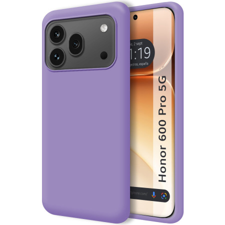 Funda Silicona Líquida Ultra Suave para Huawei Honor 600 Pro 5G color Morada
