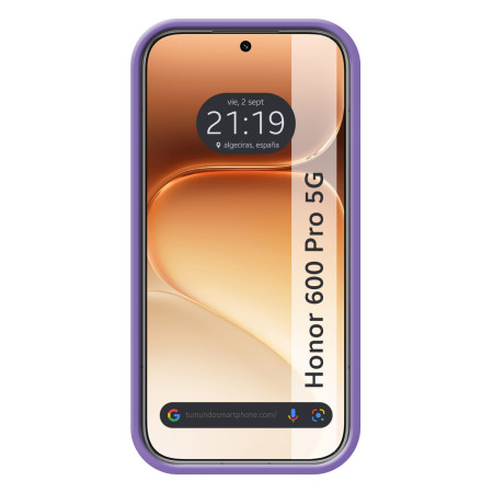 Funda Silicona Líquida Ultra Suave para Huawei Honor 600 Pro 5G color Morada