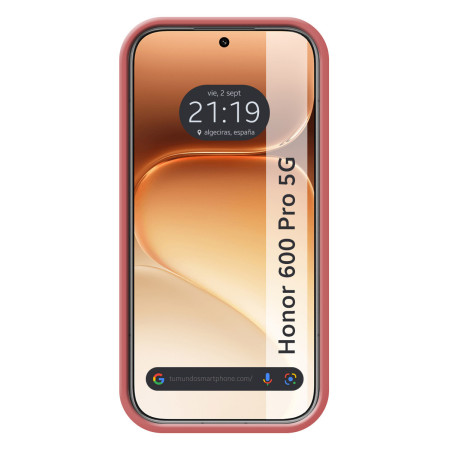 Funda Silicona Líquida Ultra Suave para Huawei Honor 600 Pro 5G color Rosa