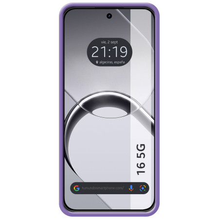 Funda Silicona Líquida Ultra Suave para Realme 16 5G color Morada