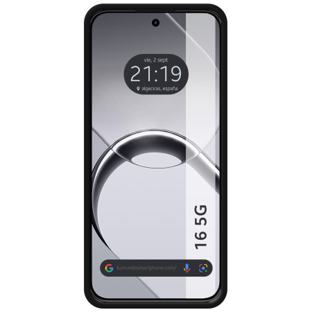 Funda Silicona Líquida Ultra Suave para Realme 16 5G color Negra