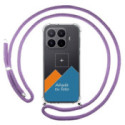 Personaliza tu Funda Colgante Transparente para Xiaomi 17T 5G con Cordon Morado Dibujo Personalizada