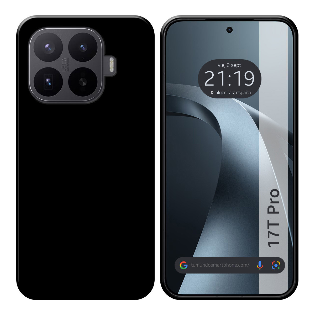 Funda Silicona Gel TPU Negra para Xiaomi 17T...