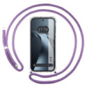 Funda Colgante Transparente para Xiaomi 17T 5G con Cordon Morado