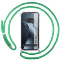 Funda Colgante Transparente para Xiaomi 17T Pro 5G con Cordon Verde Agua