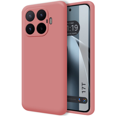 Funda Silicona Líquida Ultra Suave para Xiaomi 17T 5G color Rosa