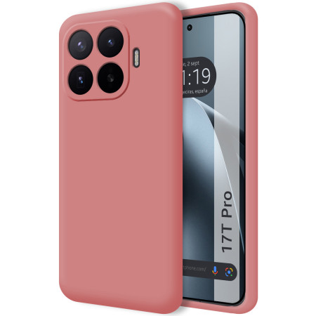 Funda Silicona Líquida Ultra Suave para Xiaomi 17T Pro 5G color Rosa