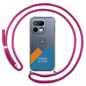 Personaliza tu Funda Colgante Transparente para Realme 16 Pro 5G con Cordon Rosa Fucsia Dibujo Personalizada