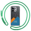 Personaliza tu Funda Colgante Transparente para Realme 16 Pro+ Plus 5G con Cordon Verde Agua Dibujo Personalizada