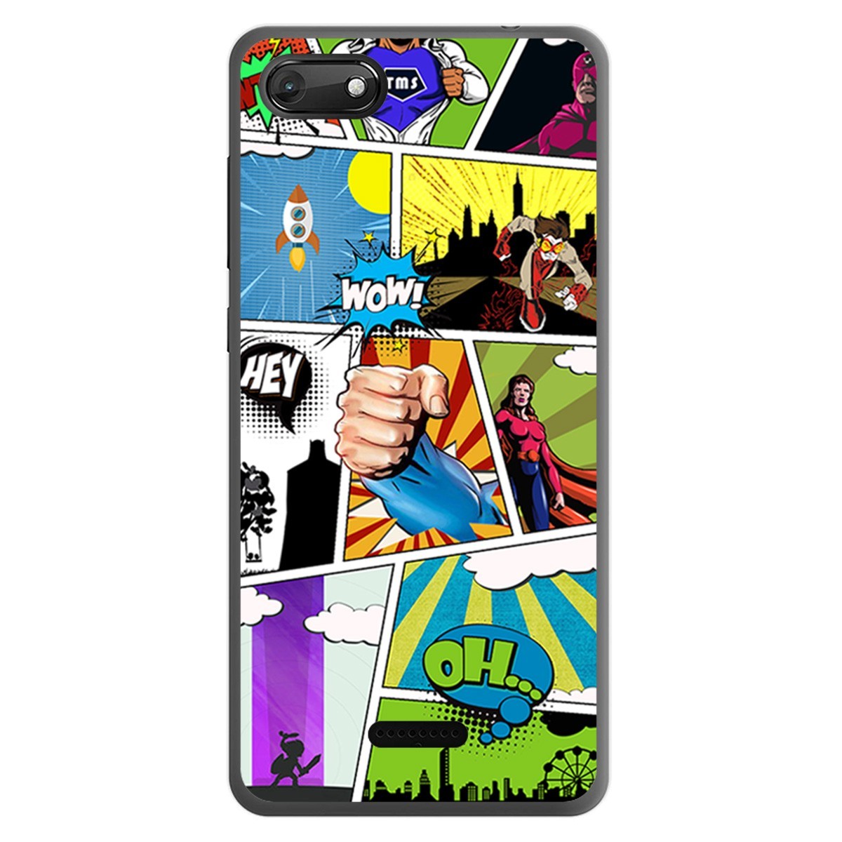 Funda Gel Tpu para Wiko Harry2 diseño Comic Dibujos